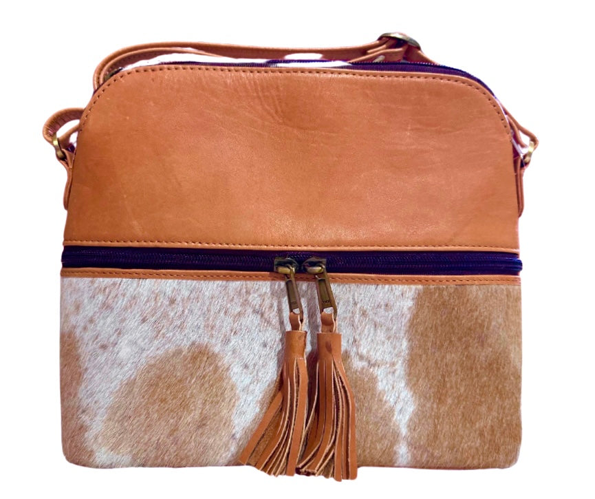 Finland Genuine Leather and Cowhide Handbag - 1