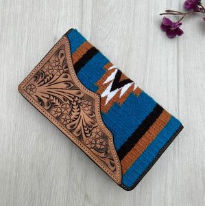 Saddle Blanket and Genuine Leather Wallet