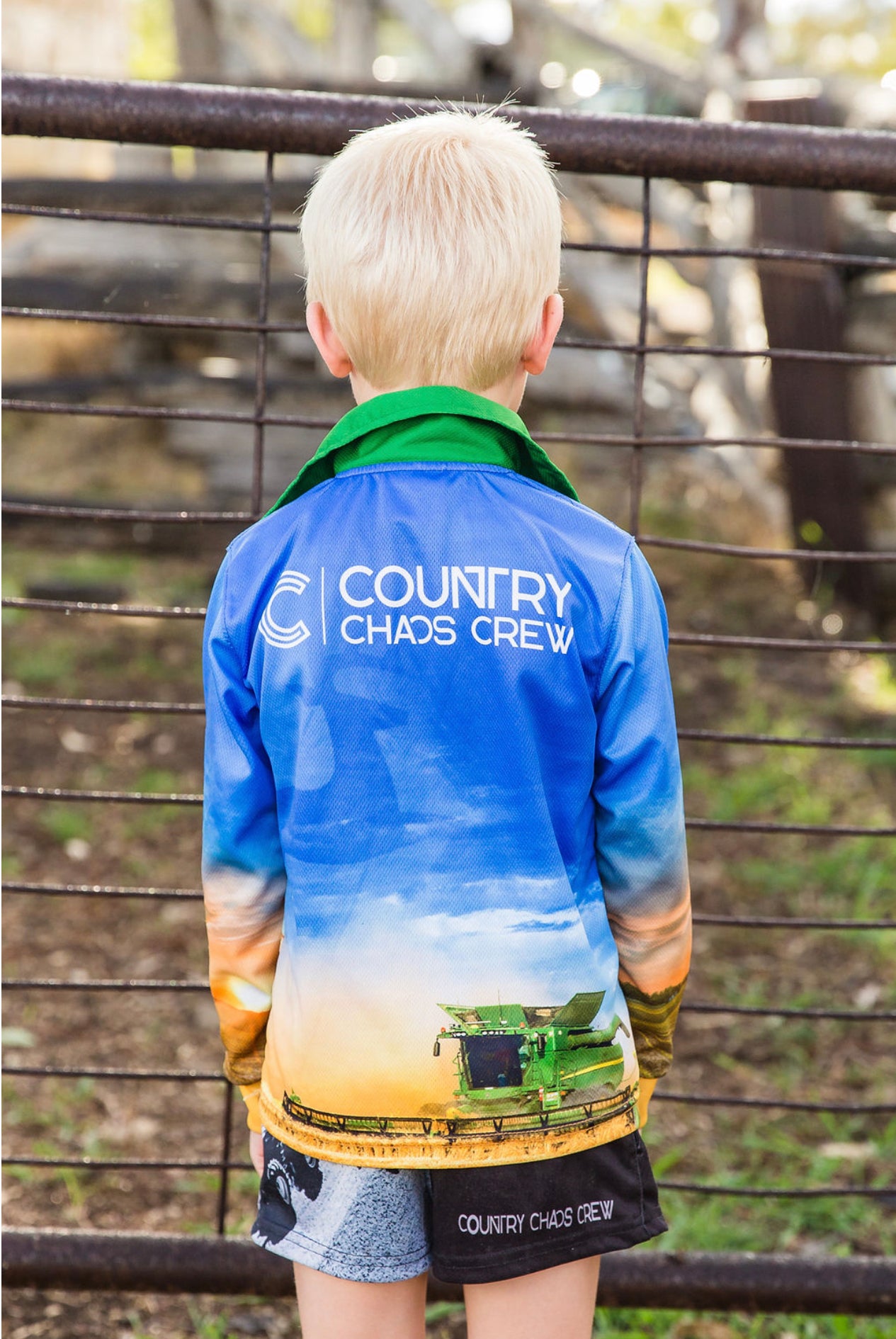 Kids Team Green Farm Fishing Shirt – Country Chaos Crew