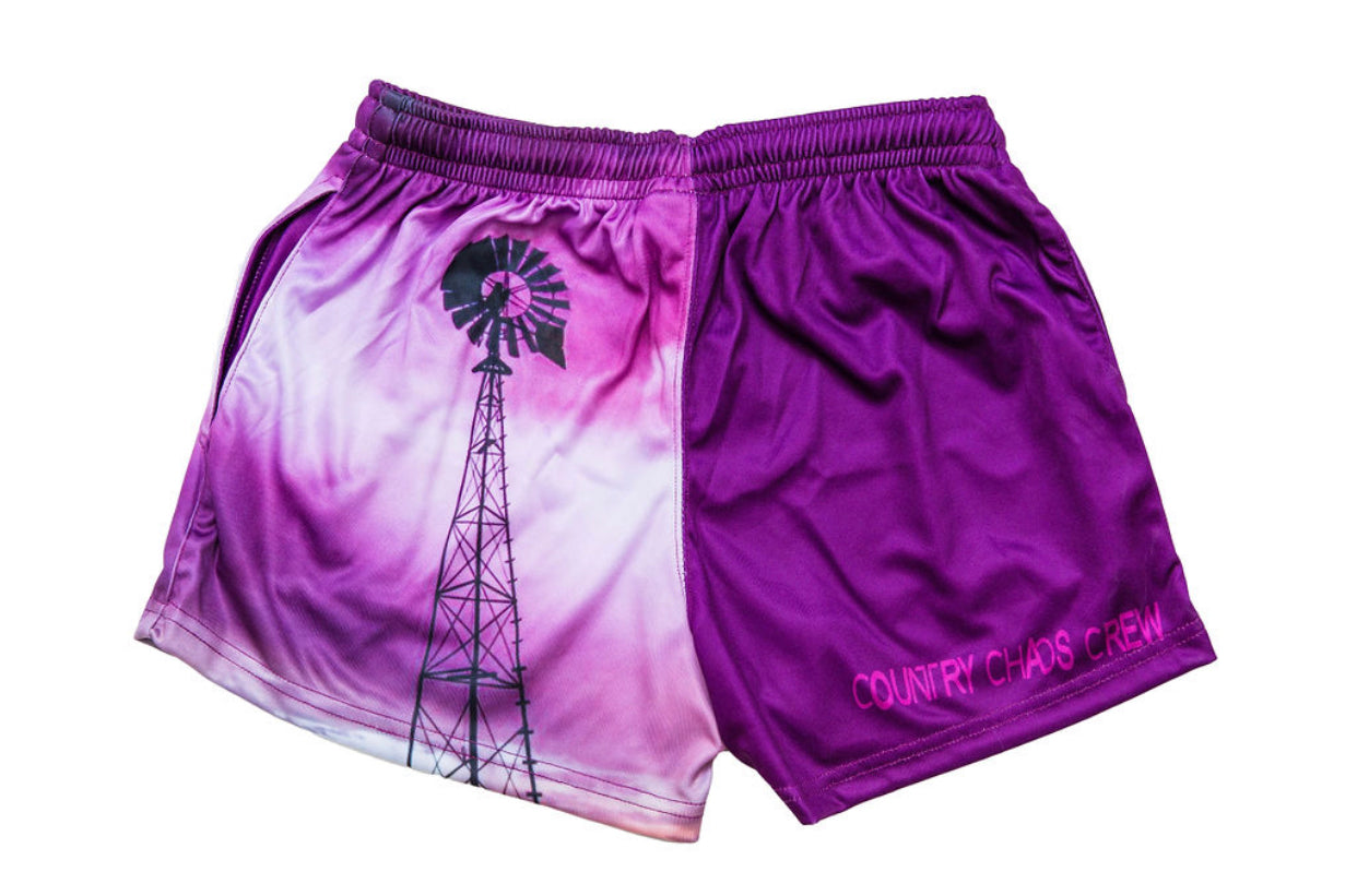 Windmill Pocket Footy Shorts - Adults